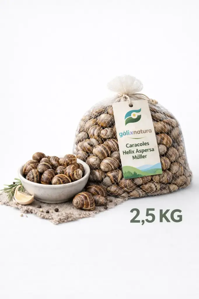 Caracoles frescos Helix Aspersa Müller 2,5 Kg